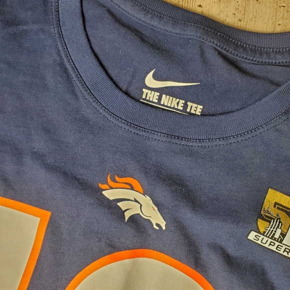 Nike Denver Broncos Football Peyton Manning T-Shirt Size Large NWOT Blue Orange - Picture 9 of 16